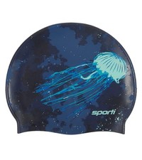 Sporti Silicone Swim Cap Graphic Design with Dimension Height 7.6" Opening 7....