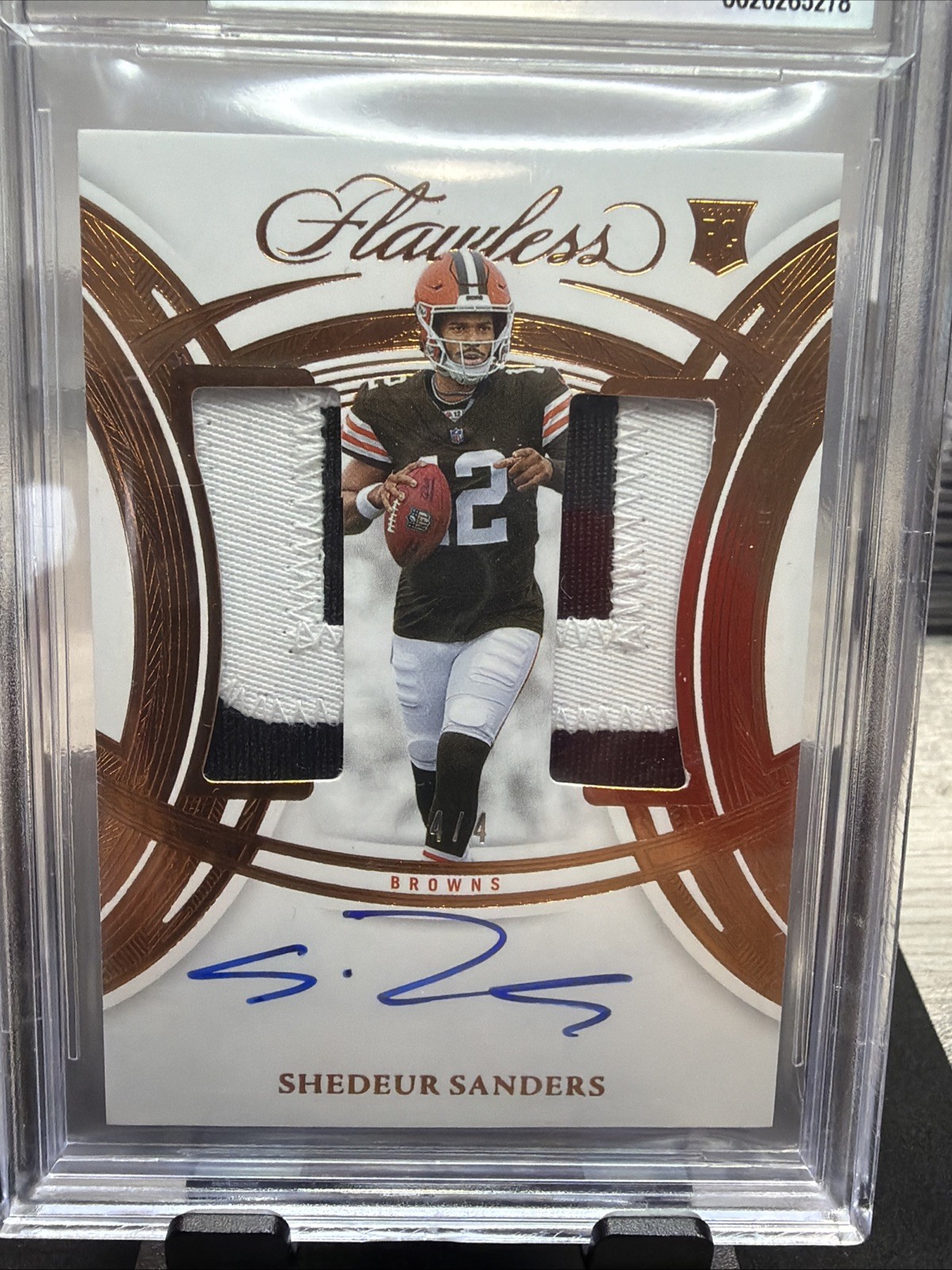 2025 Panini Flawless Shedeur Sanders Rookie Patch Auto /4 BGS 🔥🔥🔥 resubmit? view 2