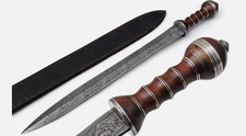 Hand Forged Damascus Steel Gladiator Sword,Combat sword, Damascus Steel Roman