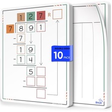 SCRIBBLEDO Division Math Practice 9  x12  Small White Board Dry Erase