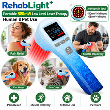 20 Diodes Cold Laser Therapy Device 880mW 650nm 808nm for Human Pet Pain Relief