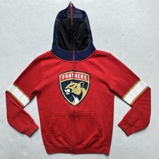 Reebok Face Off Collection Full Zip Youth MED Hoodie Jacket NHL Florida Panthers