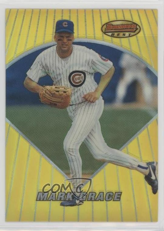 1996 Bowman's Best Refractor Mark Grace #89 b5f