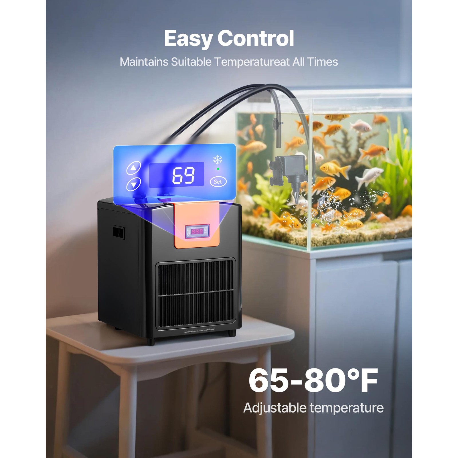 Uimoso Aquarium Chiller 92 Gal 1/4 HP Water Chiller Hydroponic Fish Tank Cooler