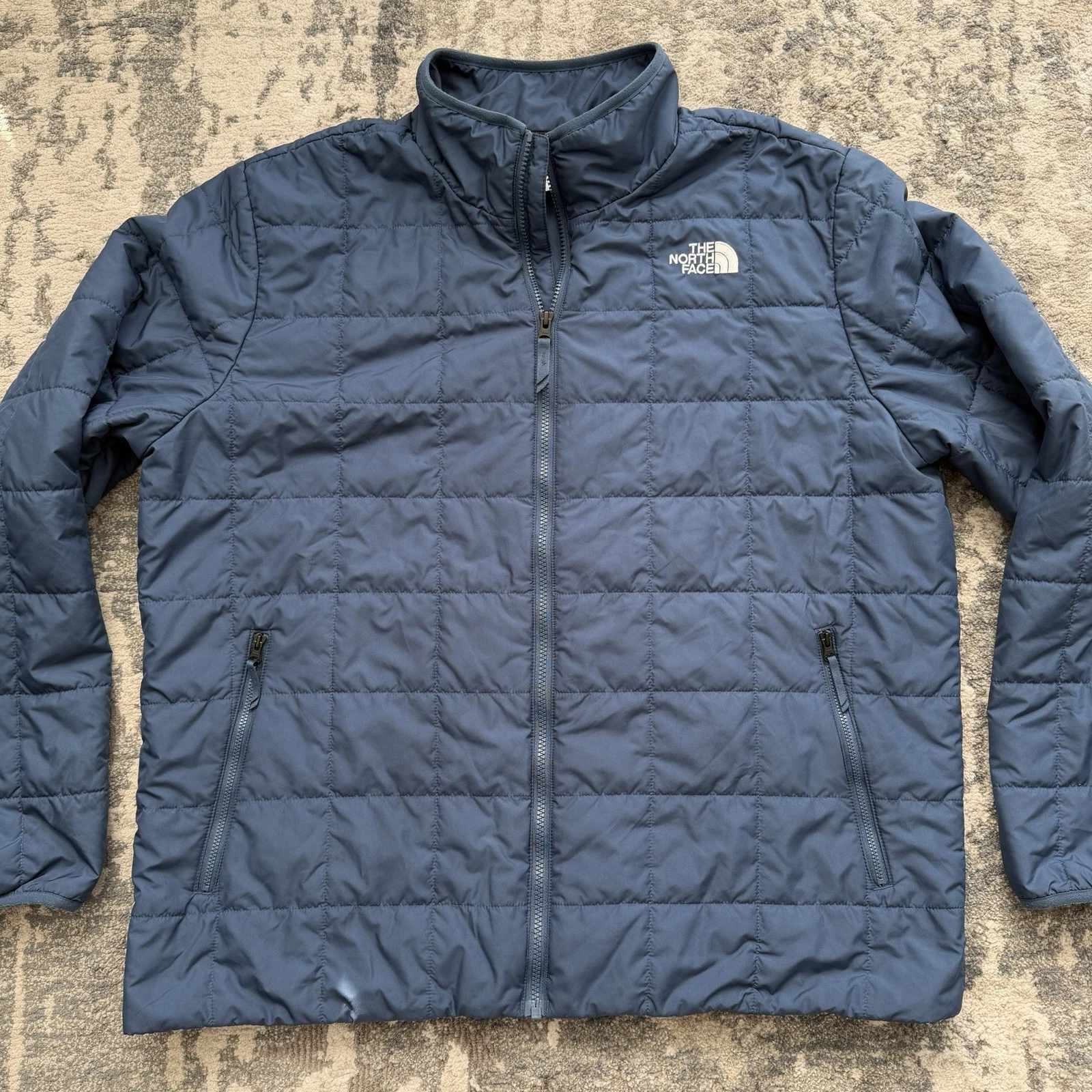 The North Face Men's XL Blue Junction Insulated Quilted Jacket Winter HR7-29