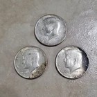 1964 Kennedy Half Dollar Silver Coins Lot of 3 Circulated 90% Silver.$29 each.