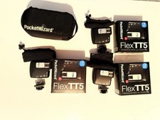 Set of 3 Pocket Wizard Flex TT5 for Canon Radio Transceiver DSLR w/ Case Tested