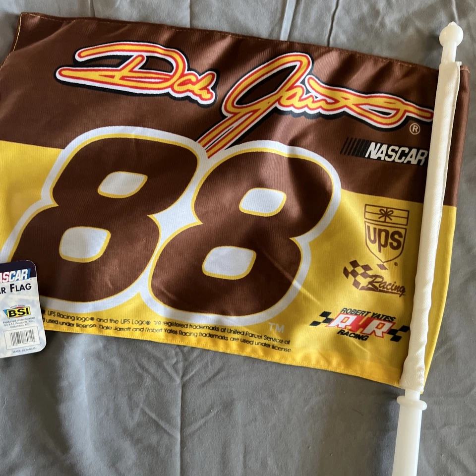 Banderas de ventana de coche - NASCAR 2 lados - 11" X 13" - Dale Jarrett Foto 3 de 4