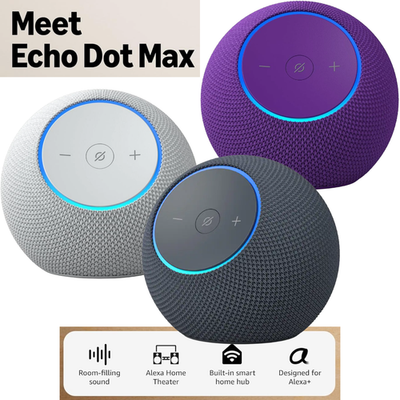 New 2025 Amazon Echo Dot Max w/ Room-filling sound, smart home hub
