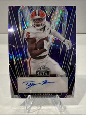 Tyler Brown 2024 Leaf Metal PURPLE LASERS 2/3 #BA-TB1 Auto