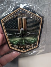 Air Marshal Patch With Raised Twin Towers And Airplane "GET HARD OR DIE"
