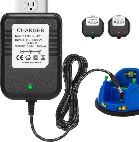 6 Volt Charger for Flybar/Kidzone Bumper Car，Replacement Chargers for Kids Ride - Picture 11 of 12