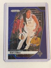 2024 Panini WNBA Prizm Basketball Kiah Stokes Blue Velocity Trading Card no. 122