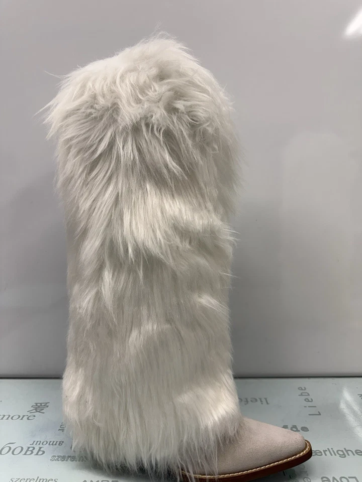 Bota de moda Dingo para mujer acurrucada de piel sintética - punta corta talla 7, usada. Foto 4 de 4