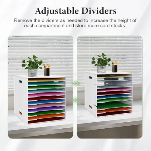 Scrapbook Paper Organizer for 12 Slots-Standard Size-for IKEA KALLAX White - Picture 6 of 7
