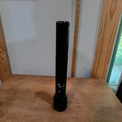 Mag-Lite 12  Black 3 D Cell Flashlight USA Tested Works No Batteries See Pics 