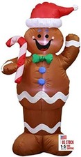 5ft Christmas Inflatable Gingerbread Man Decor Yard Indoor/Outdoor Inflatable