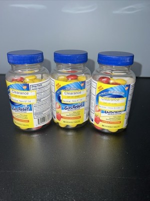 Tums + Gas Relief Chew Tabs Lemon/Strawb. 54 ct ea EXP 3/2027 X3