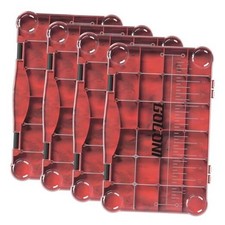Fishing Tackle Box,Plastic Clear Fishing Storage Organizer Red 4Packs 3700 
