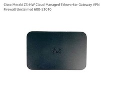 Cisco Meraki Z3-HW Cloud Managed Teleworker Gateway VPN Firewall Unclaimed