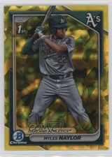 2024 Bowman Sapphire Edition Chrome Prospects Yellow /75 Myles Naylor 1b3