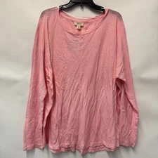 Style & Co Womens XXL Pink Icing Long Sleeve T Shirt Top NWT I11