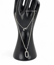 NEW 100% Authentic PANDORA 925 Ale CZ Openable Link Pendant  Necklace 394086C01