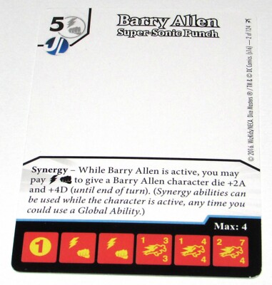 BARRY ALLEN: SUPER-SONIC PUNCH (SKETCH) 2 OF 124 DC Dice Masters OP Promo LE