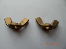 BRASS WING NUTS   5/8-11   2 PCS.  NEW