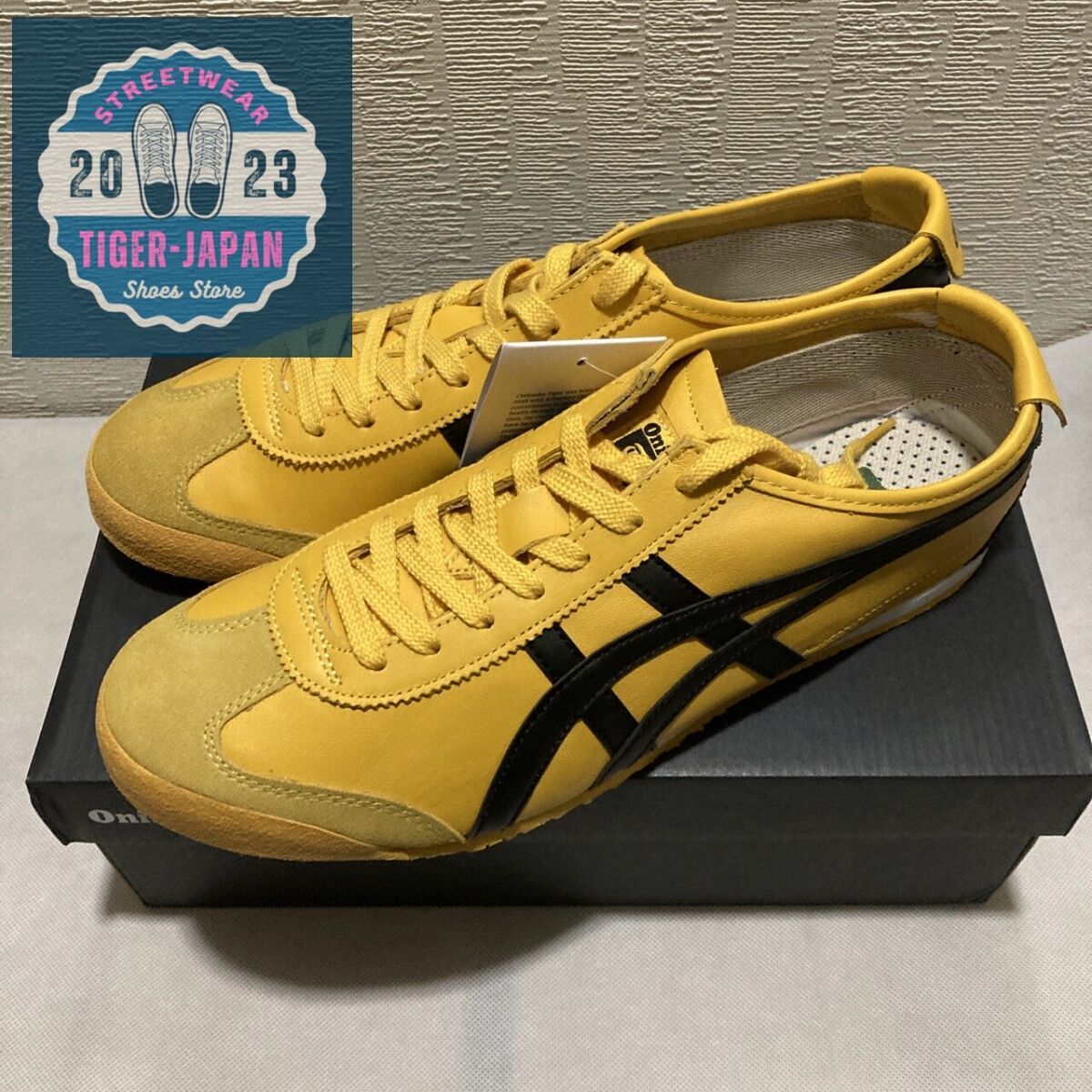 Onitsuka Tiger MEXICO 66 1183C102 751 Yellow x Black Leather Onitsuka Tiger MEXICO 66 1183C102 751 Yellow x Black Leather