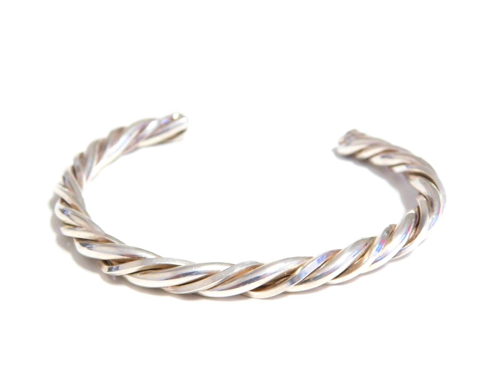 Sterling Silver Native American Twisted Cuff Bracelet B457