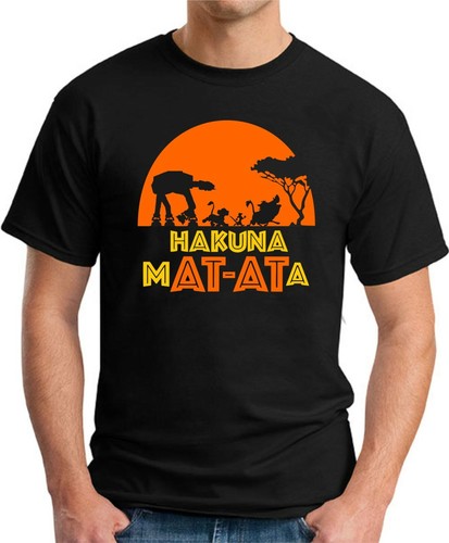 HAKUNA M-AT-AT-A T-SHIRT > Geeky Film At-At Slogan Joke Nerd Gift Men's Top - Picture 13 of 22