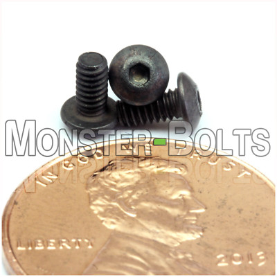#ad #2 56 Button Head Socket Cap Screws Alloy Steel Thermal Black Oxide Coarse SAE $6.87