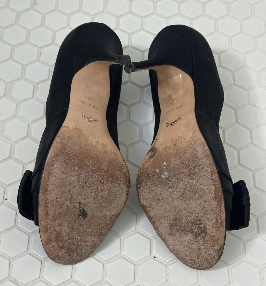 Alexandra Neel Isadora Tacones Negros Seda EU 37 US 7 Foto 4 de 4