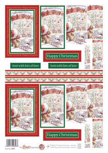 BUZZCRAFT The BEAR ESSENTIALS CHRISTMAS Die-Cut Twisters Decoupage ITEM 404