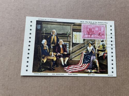 US 1953 FDC Maxi Card (D04) Betty Ross #1004 (A) + Narodziny flagi naszego narodu - Zdjęcie 1 z 1