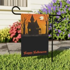 Halloween Spooky House Welcome Garden House Banner
