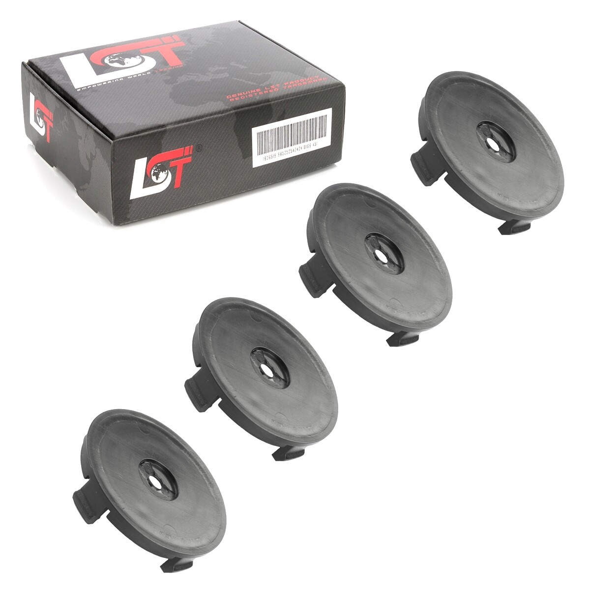 4X Wheel Center Caps Black Ø 55Mm For MERCEDES-BENZ