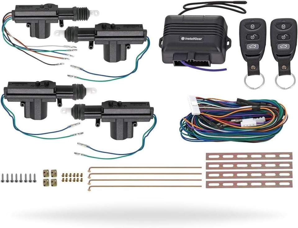 Durable Keyless Entry Kit for Cars with 2 Remotes & Trunk Release