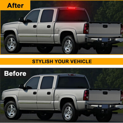 99-06 Chevy Led Brake Light LED Third Brake Light For Chevy Silverado & GMC Sierra 1999-2006 - Red/Clear Lens Direct Replacement Led Cargo Light - Foto 6