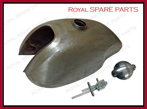 Réservoir Essence Aluminium Poli Style Manx Pour Yamaha SR500 – Avec Bouchon Monza