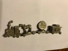 VINTAGE MINIATURE PEWTER TRAIN ANHEUSER BUSCH BUDWEISER 4 PIECES