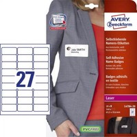 Avery Zweckform Namens-Etiketten, 63,5 X 29,6 Mm, Weiß