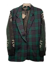 Donnybrook Women's Urban Renewal Green Plaid Blazer 8