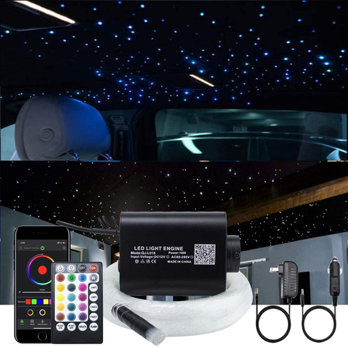 16W Fiber Optic Lights Star Ceiling Light Kit APP Control for Car & Home,
