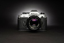 Genuine Real Leather Half Camera Case Bag Cover for Nikon FG FG20