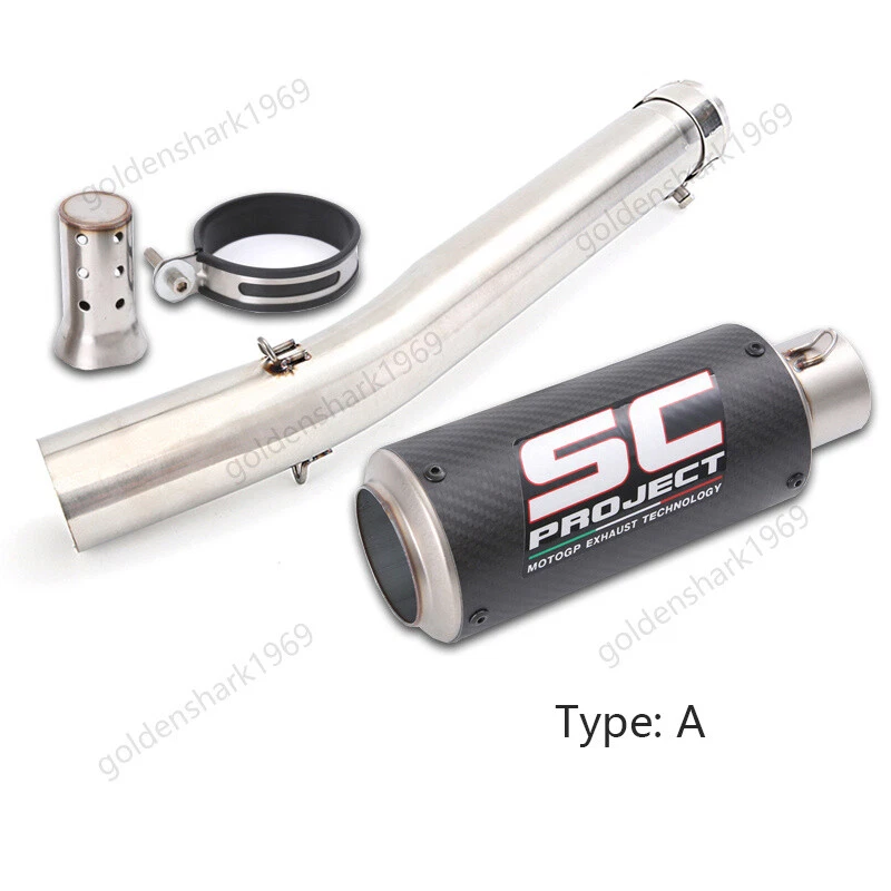 Silenciadores silenciadores 51 mm tubo de escape fibra de carbono para Suzuki GSXR 1000 2005 2006 - Imagem 4 de 4