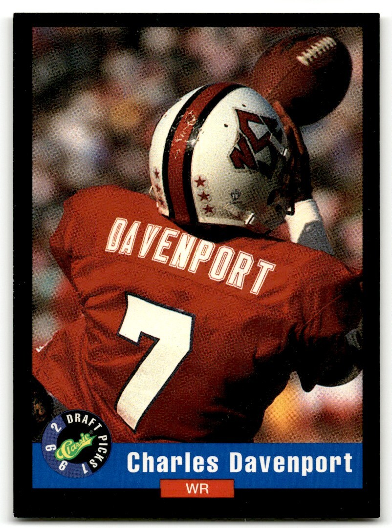 1992 Classic Charles Davenport #9 RC Pittsburgh Steelers | eBay