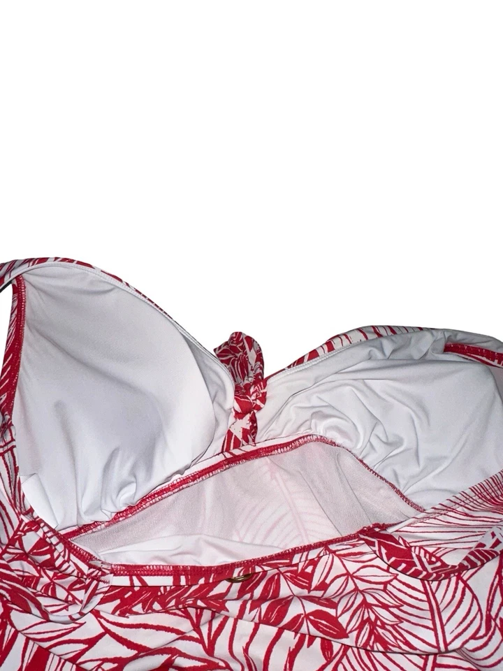 Traje de baño Jantzen Garden Euphoria Ava corbata frontal de una pieza talla 12 rojo blanco floral Foto 3 de 4