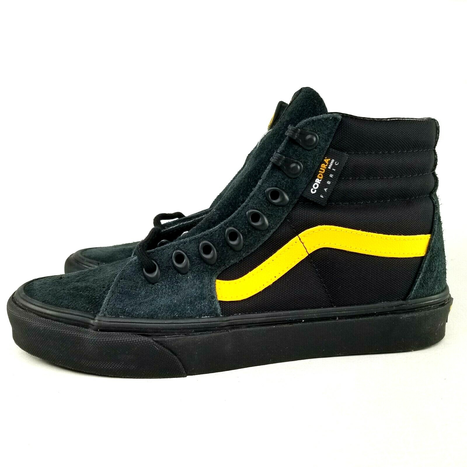 black and yellow vans high tops